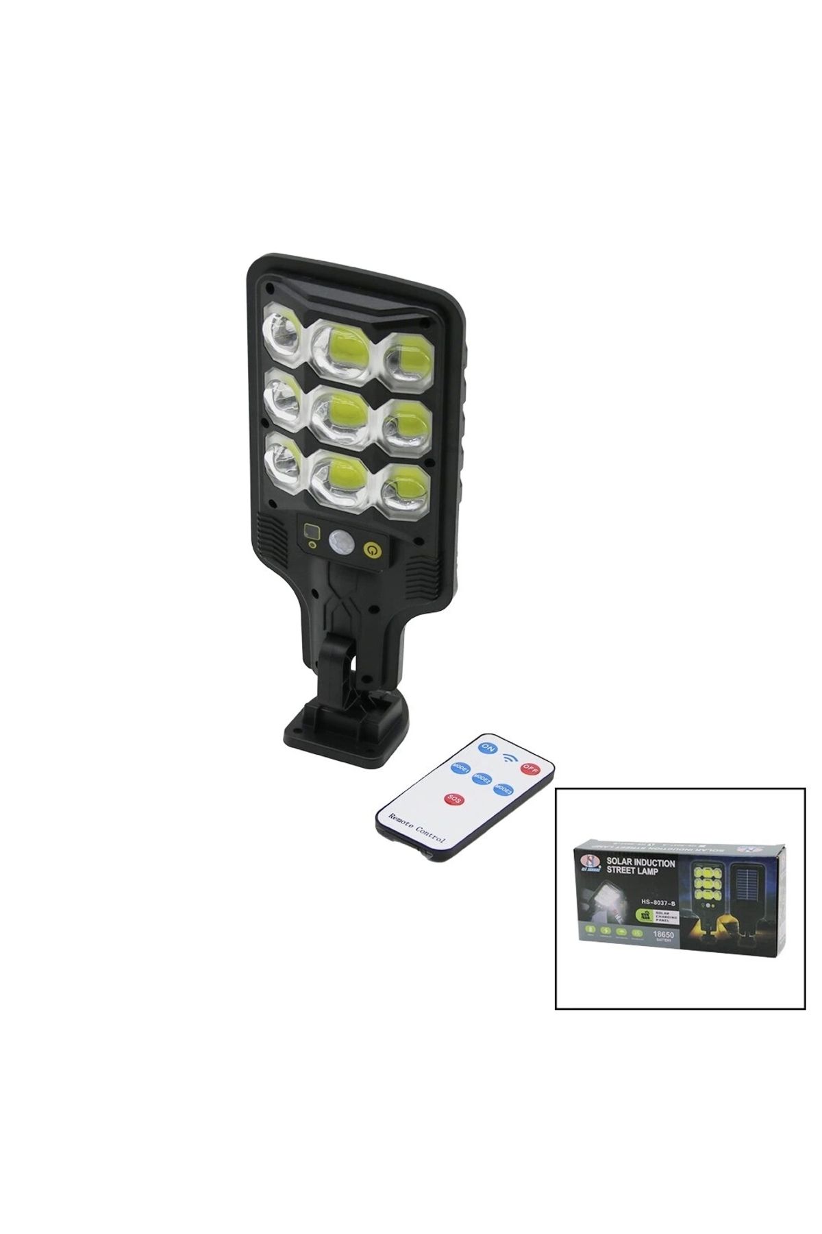 shopwave LED SOLAR - KUMANDALI SENSÖRLÜ BAHÇE KAMP LAMBASI 18650 - 1200mA HS-8037-B 9 (5047)