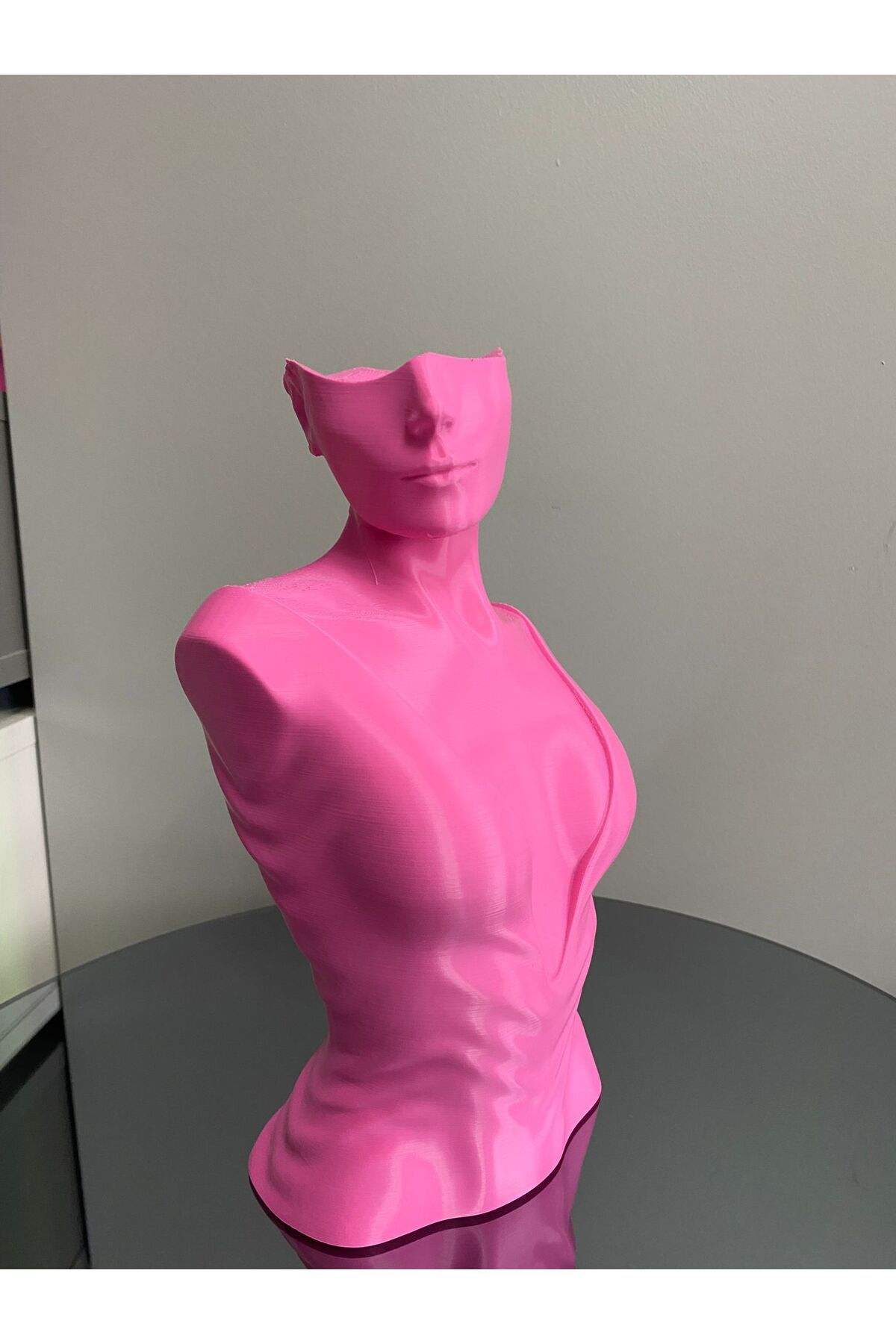 Goplast Premium Pembe Renk Dekoratif Takı Mankeni Teşhir Standı 30 cm Takı Organizer Mücevher Küpe Kolye Sergileme