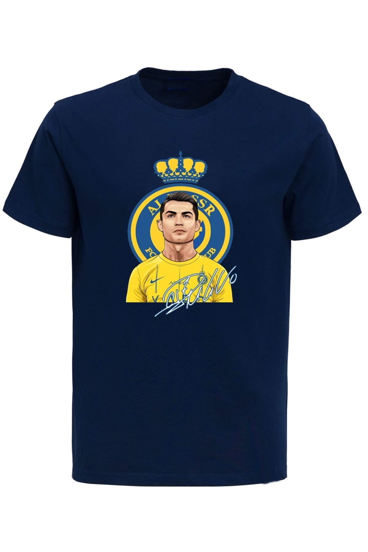 Efendioğlu Design Cristiano ronaldo al nassr football club baskılı pamuklu suudi arabia baskılı t shirt
