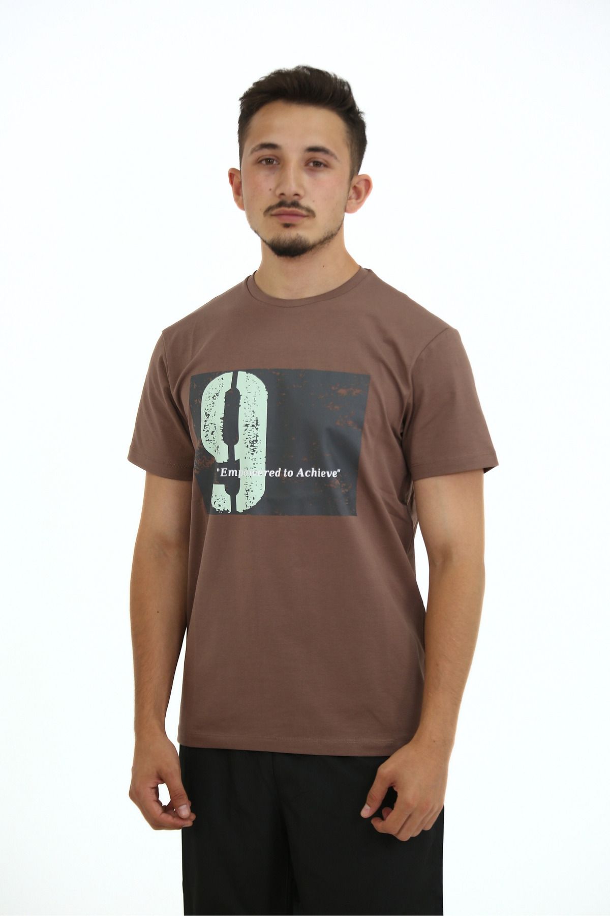 Lorenzo Mazzoli T-shirt Premium Kalite, Comfort Fit, Modern Baskılı Düz Renk Tişört