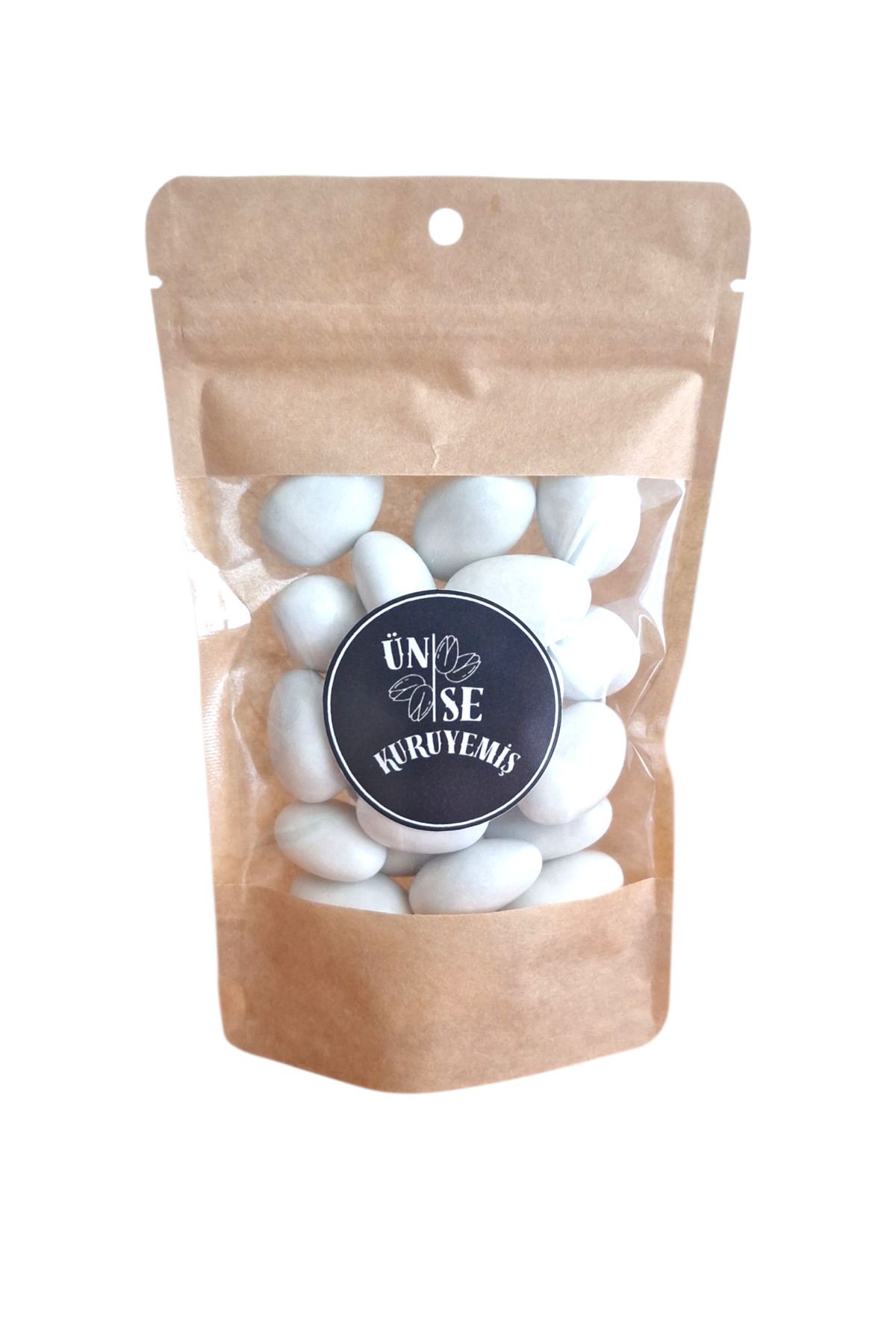 ÜNSEKURUYEMİŞ Badem Şekeri Beyaz / Sedefli 100 Gr ( Doğal Katkısız)