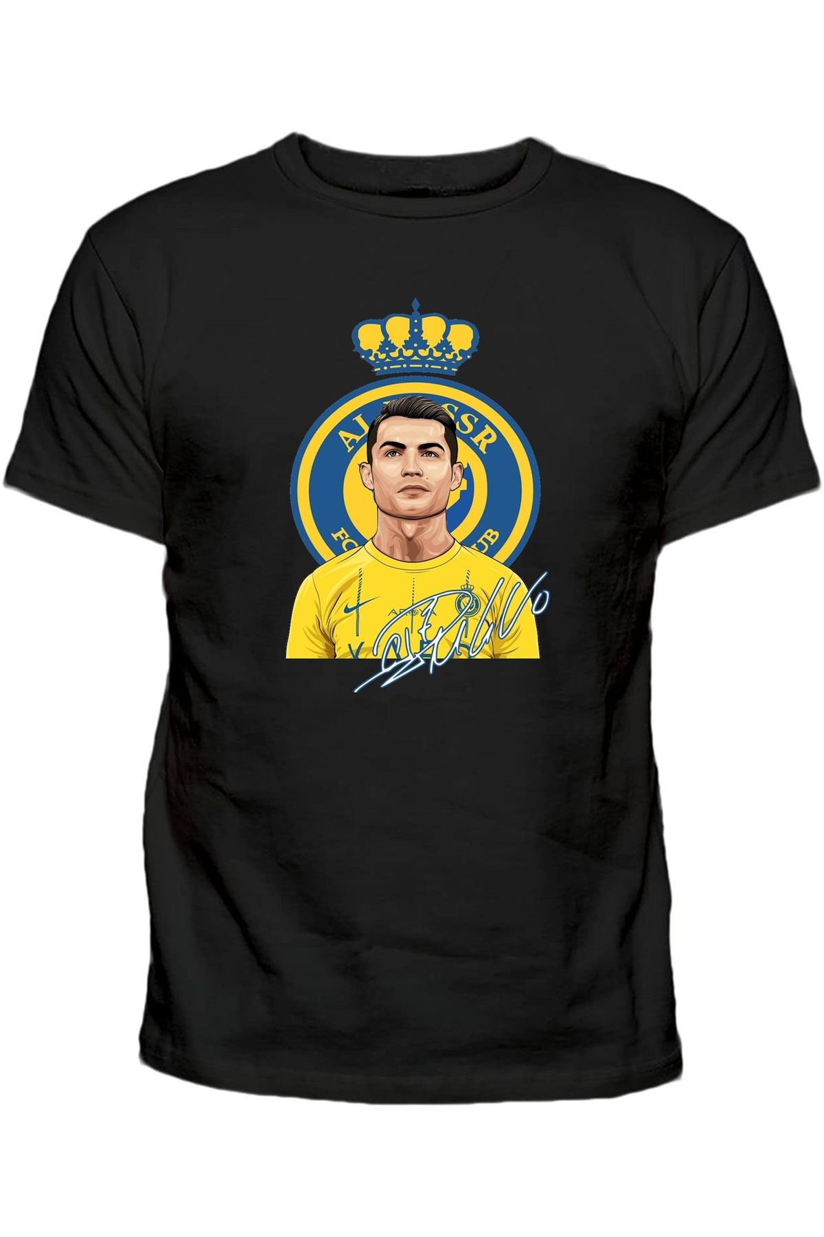 Efendioğlu Design Cristiano ronaldo al nassr football club baskılı pamuklu suudi arabia baskılı t shirt