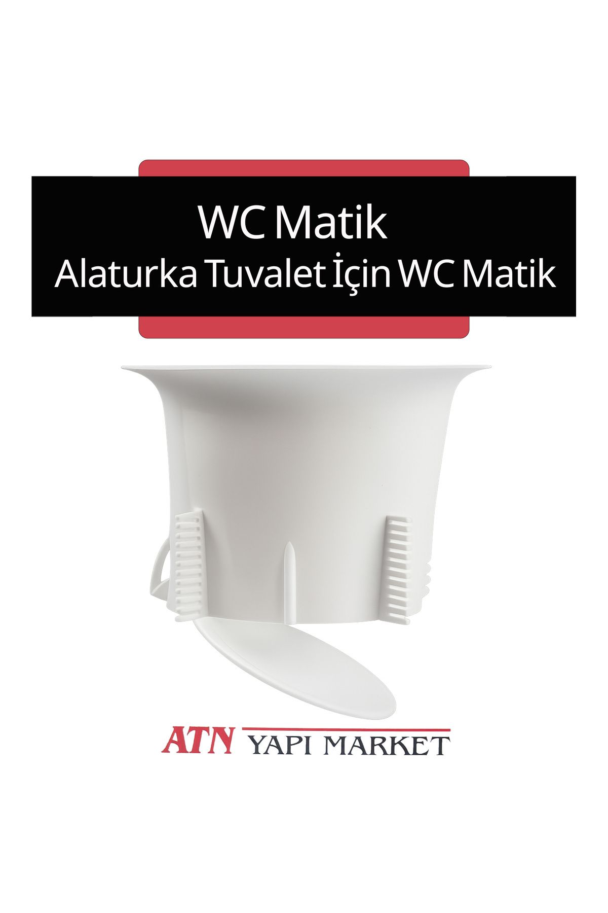 LÜXPAR Alaturka Tuvalet İçin WC Matik Kabı – Yer Tipi Tuvalet Haznesi – WC Aparatı – Plastik WC Matik