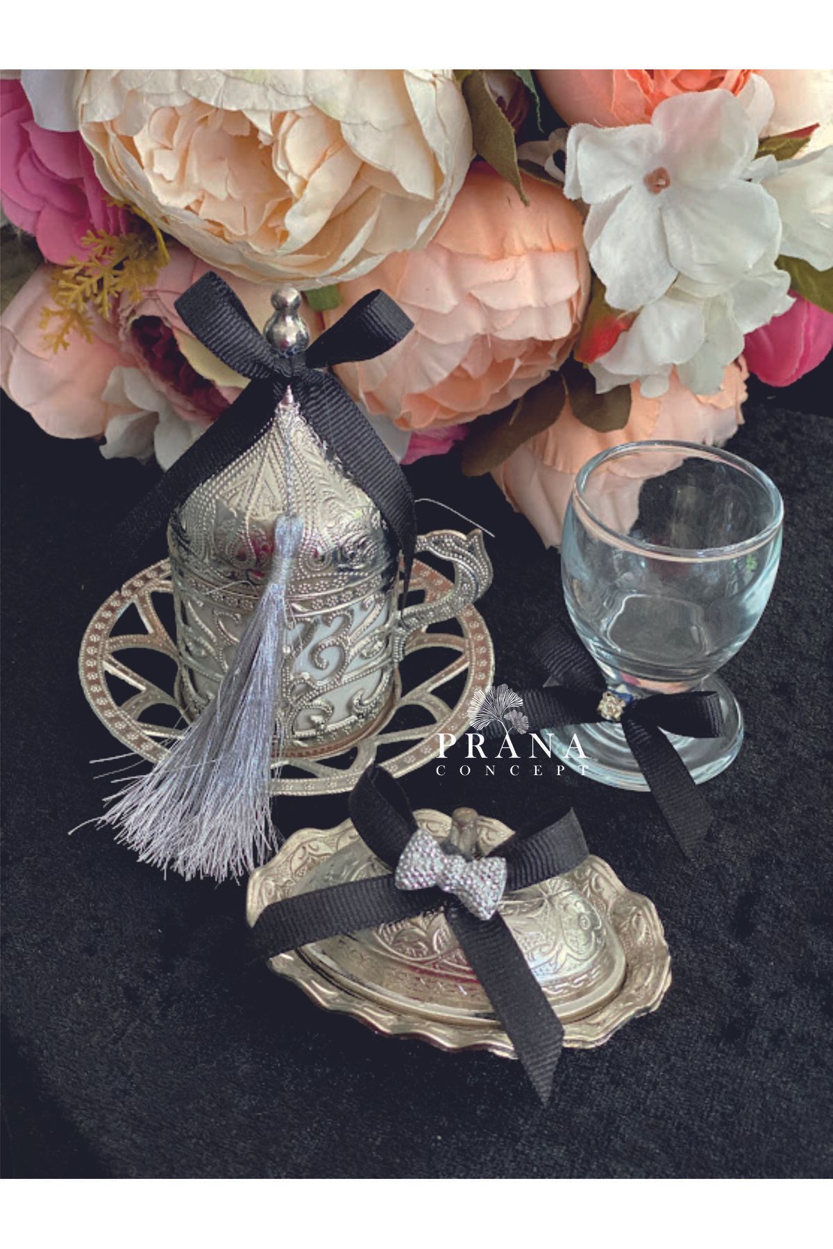 shop Damat Fincanı Tuzlu Kahve Seti Söz Tepsisi Dekoru (Damat Fincanı, Su bardağı, Lokumluk 3lü Set)