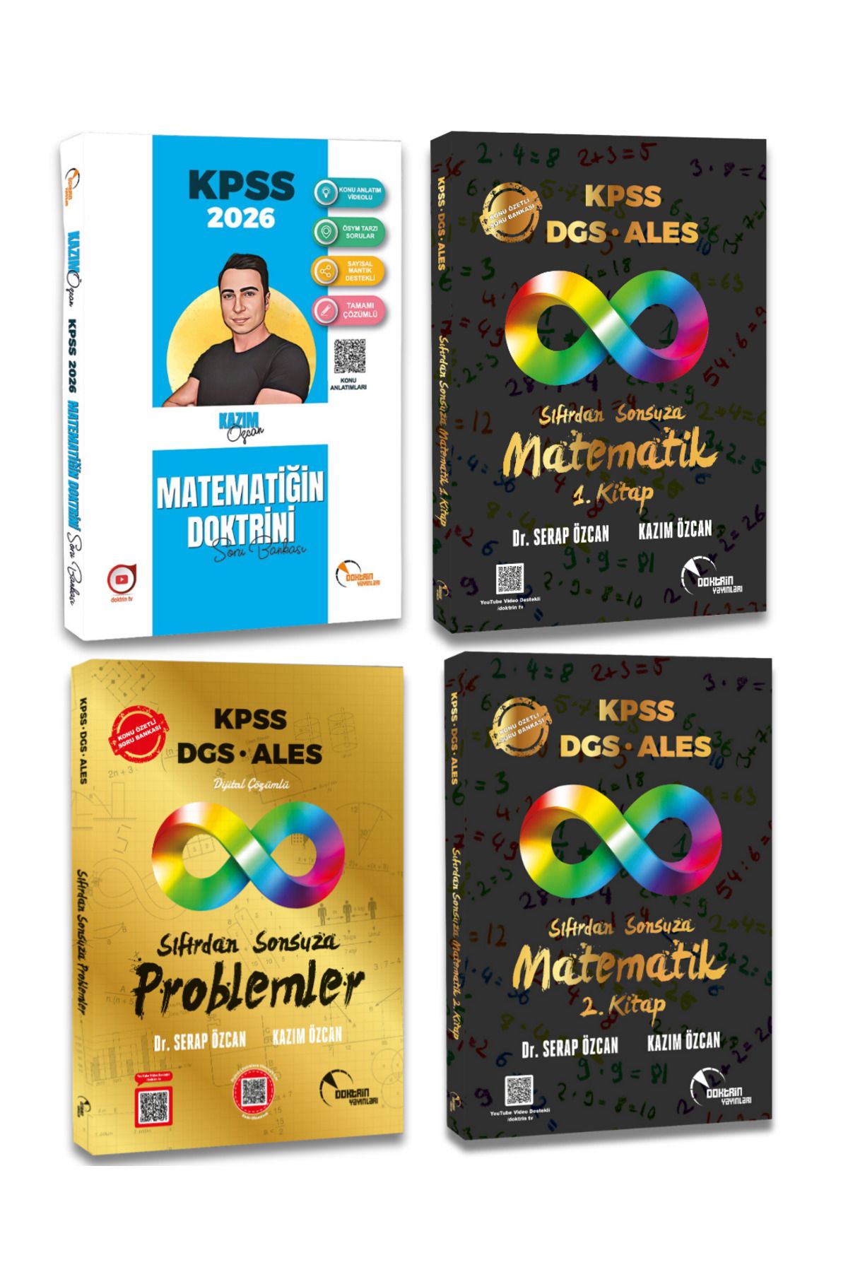 Doktrin Yayınları KPSS Matematik Seti (Sıfırdan Sonsuza KPSS DGS ALES 1 ve 2.Kitap + 2026 KPSS Matematik + Problemler)