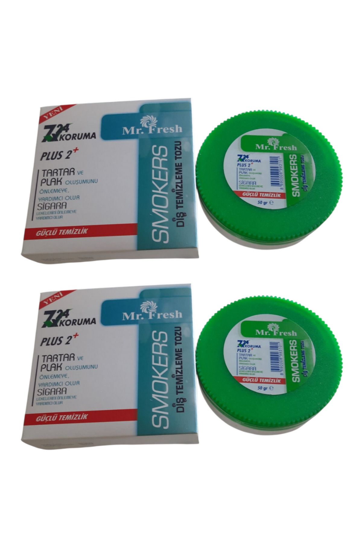 Mr.Fresh HMD BİTKİSEL Diş Temizleme ve Beyazlatma Tozu 2 Paket X 50 gr