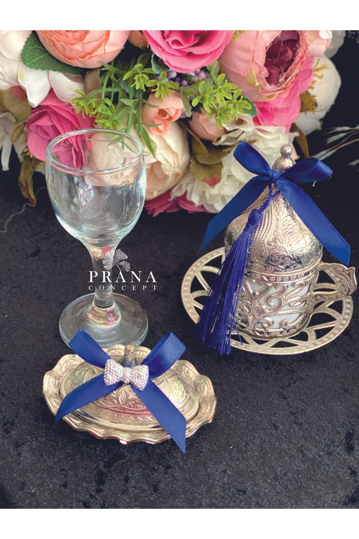 shop Damat Fincanı Tuzlu Kahve Seti Söz Tepsisi Dekoru (Damat Fincanı, Su bardağı, Lokumluk 3lü Set)