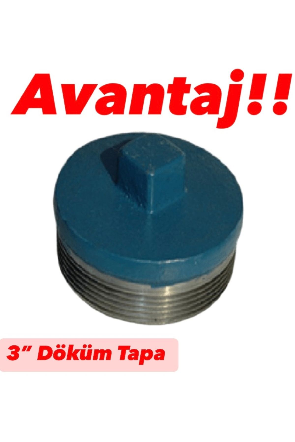 SFS 3” Döküm Tapa – Dıştan Dişli (Erkek) | Sulama ve Tesisat Uyumlu Kapanış Parçası