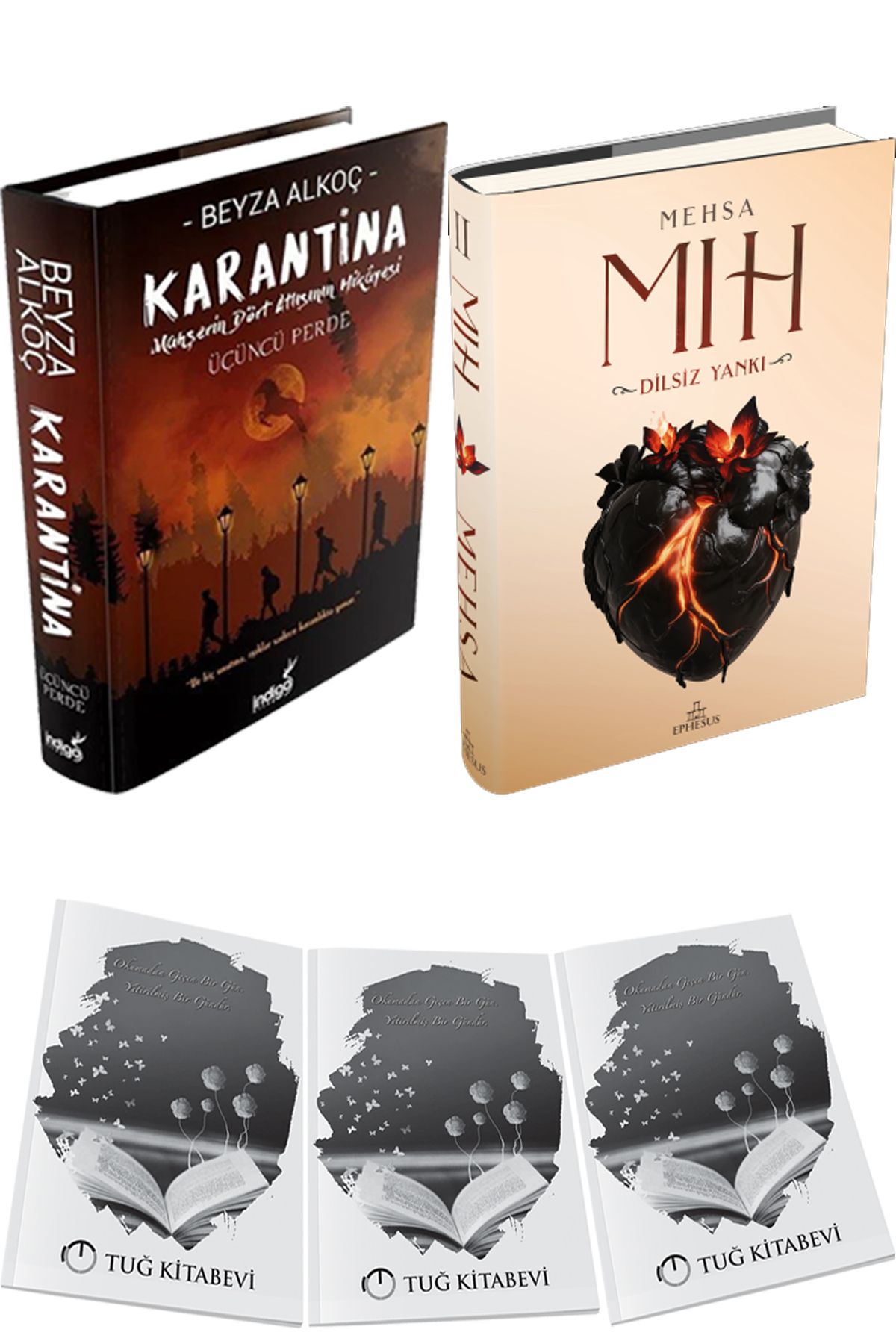 İndigo Kitap Karantina 3 Ciltli ve Mıh 2: Dilsiz Yankı Ciltli + Hediyeli