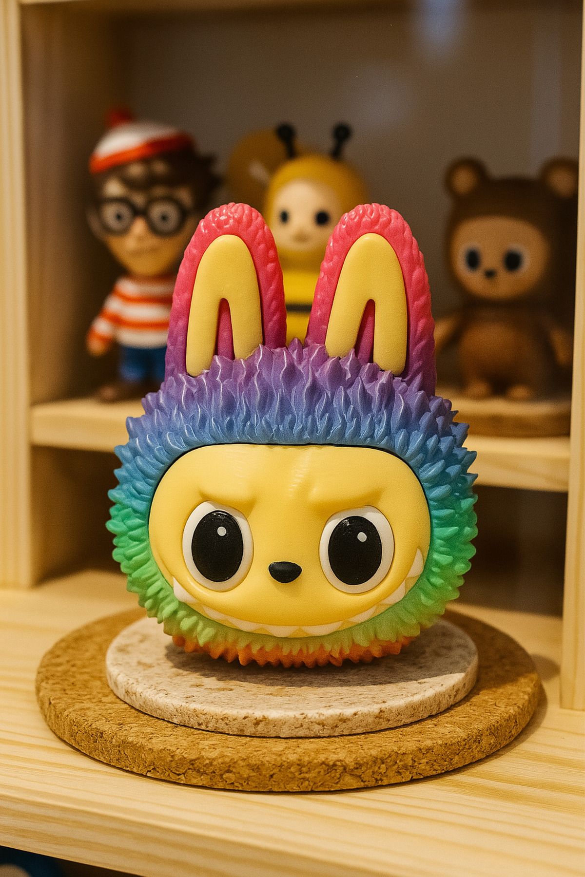expreshediye Rainbow Labubu Oyuncak Bebek Kumbara, Gökkuşağı Labubu Kumbara Hediye