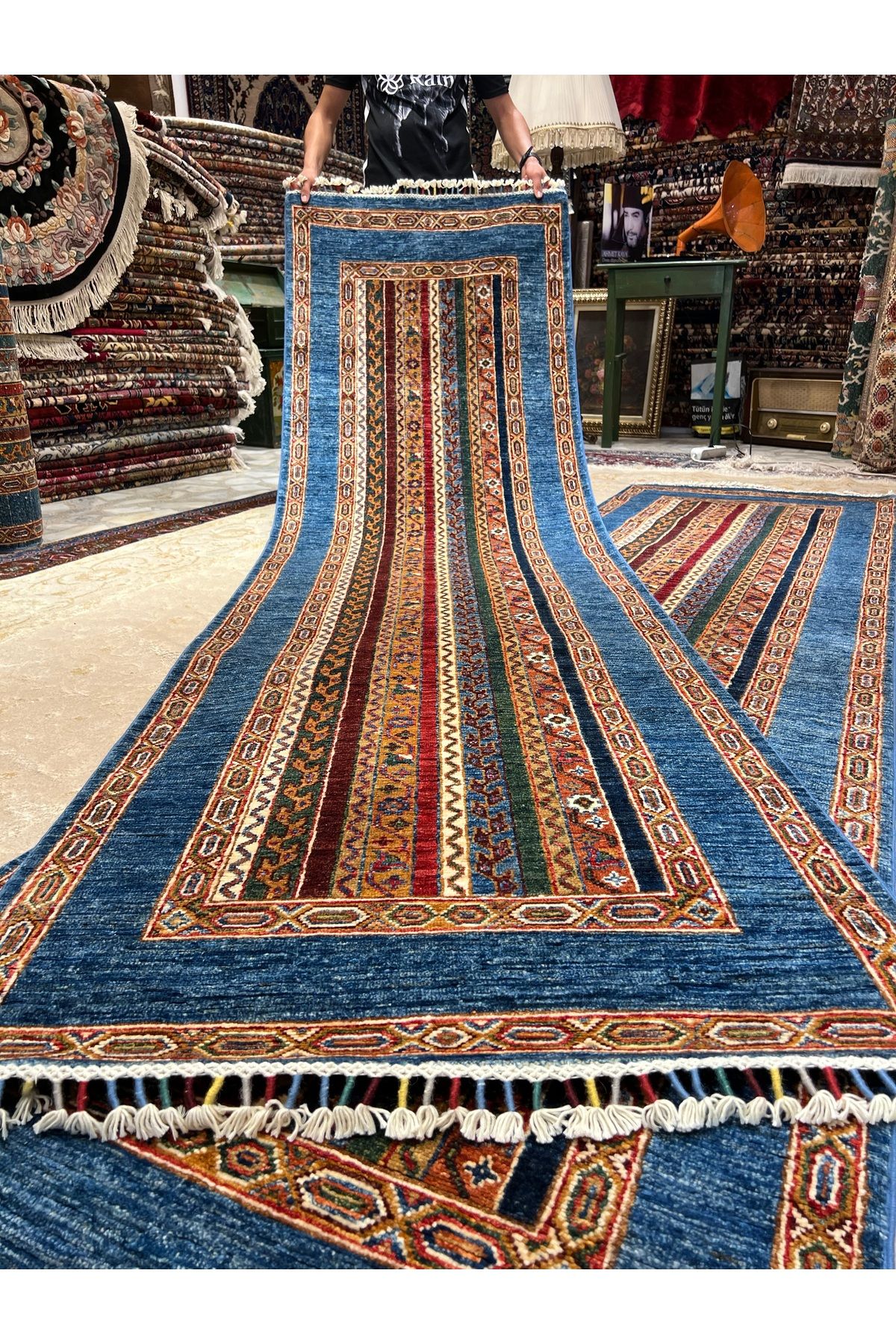 RD RAMAZAN DAĞ EL HALI SANATI El Dokuma Afgan Halısıdır Şal Desen Birinci Sınıf Kalite Ebat 300x80
