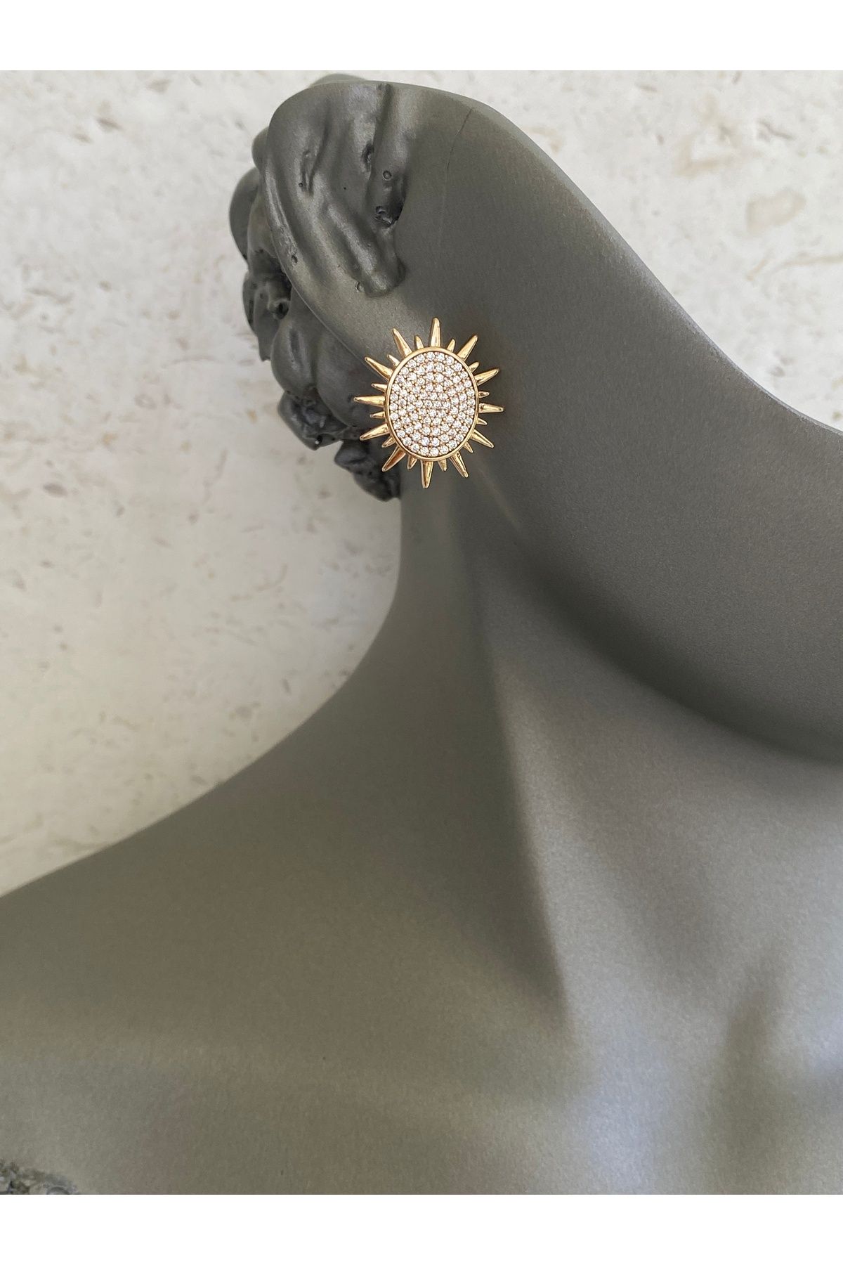 Lucios ALTIN İŞÇİLİKLİ GÜNEŞ ROSEGOLD KÜPE