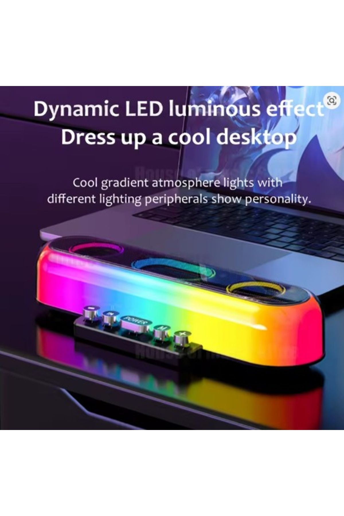 gaman 20W Bluetooth Hoparlör RGb Gökkuşağı Speaker FM RADYO /SD KART /USB /BLUETOOTH