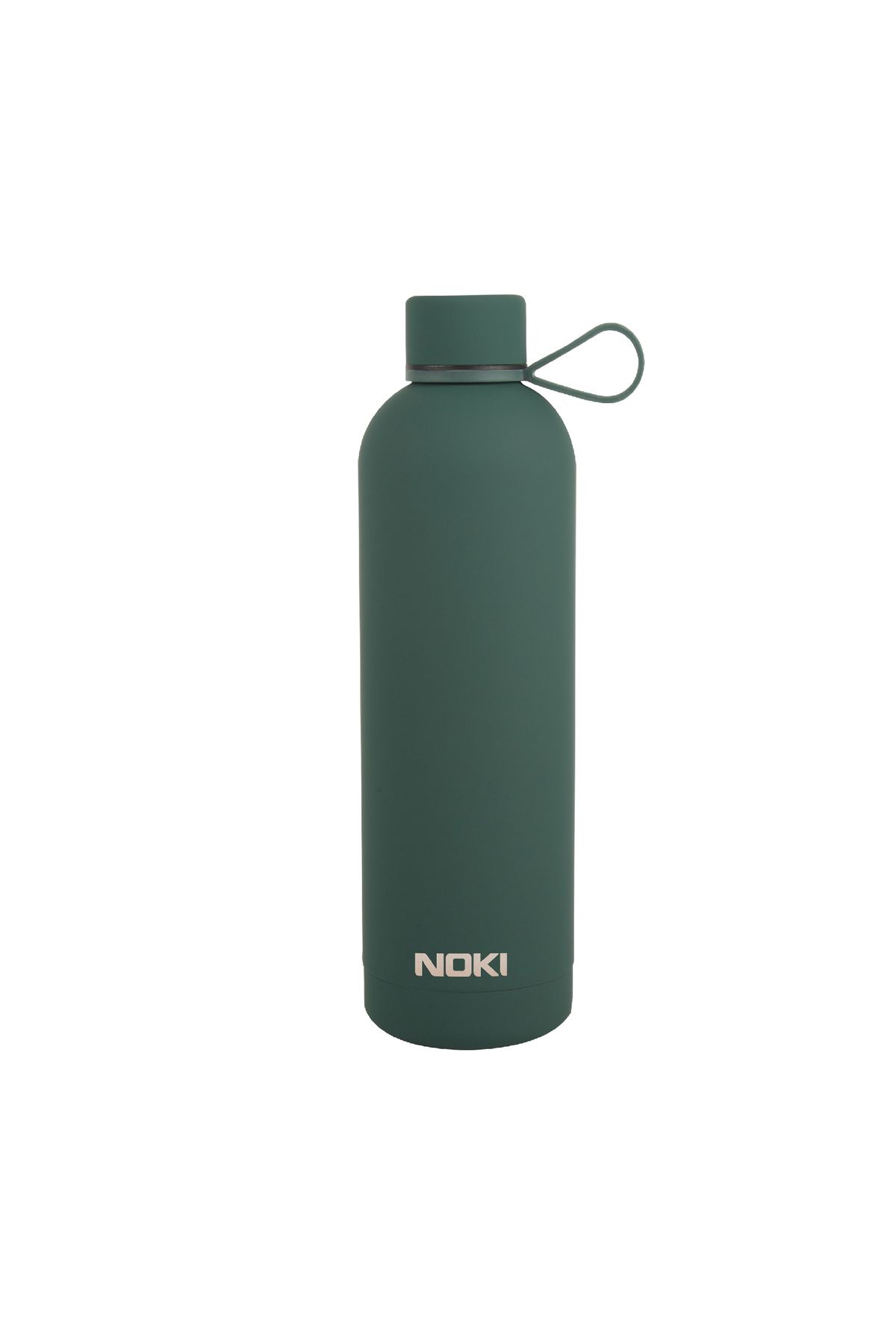 Noki Koyu Yeşil Çelik Matara Vidalı Kapak Soft Touch / 730 ML