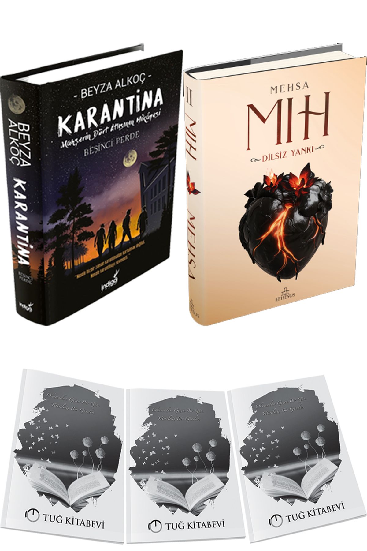 İndigo Kitap Karantina 5 Ciltli ve Mıh 2: Dilsiz Yankı Ciltli + Hediyeli