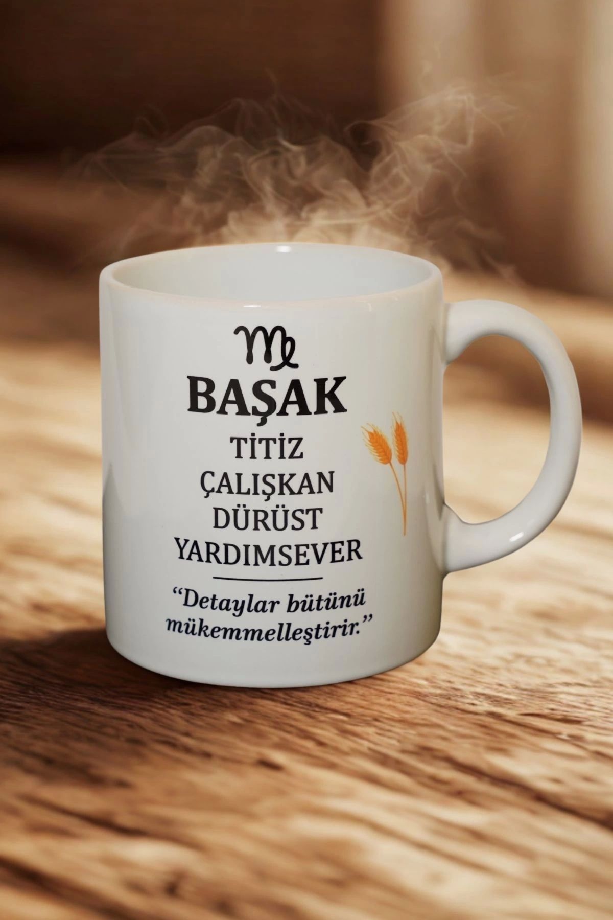 Ahinur Mutfak Başak Burcu Temalı Burç Bardağı Kupa