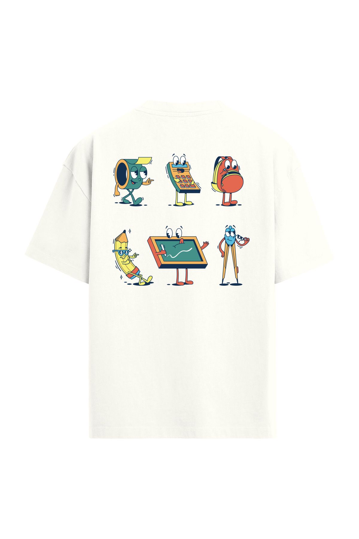 Colermi Okul Sırt Baskılı Oversize T-Shirt