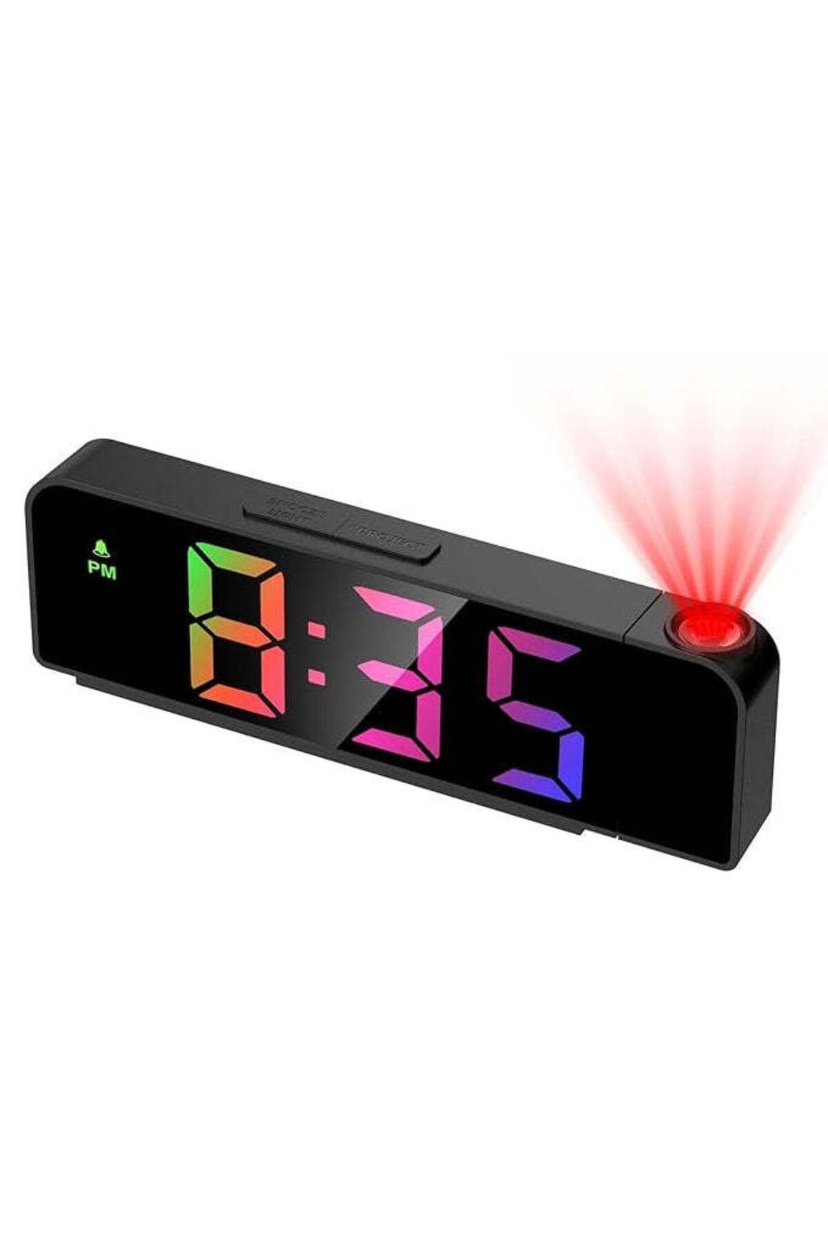 Luxi-Ceiling Projection Clock and Alarm – LED Display, Temperature, Date, Snooze Function 1