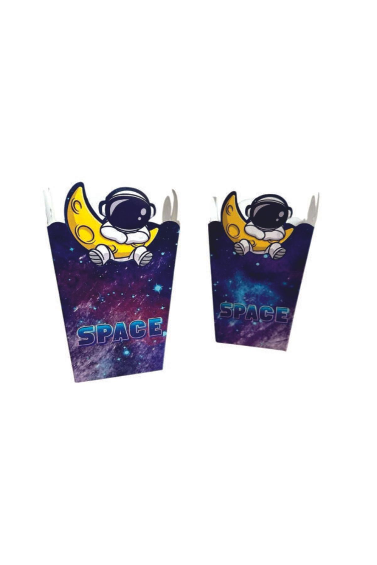 Masal Şekerleme Space Uzay Mısır Kutusu 8 adet Popcorn Kutusu