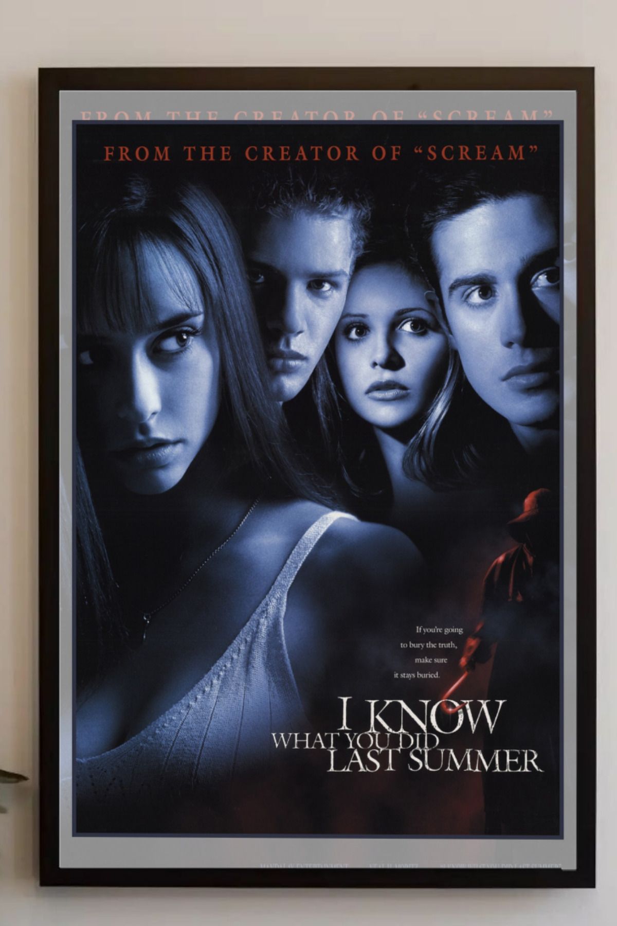 Home Çerçeveli "I Know What You Did Last Summer (1997)" Film Afiş Tablo - Duvar Dekorasyon