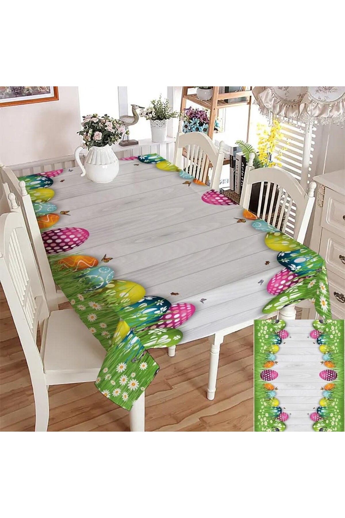 Cardea Home Collection paskalya temalı masa örtüsü
