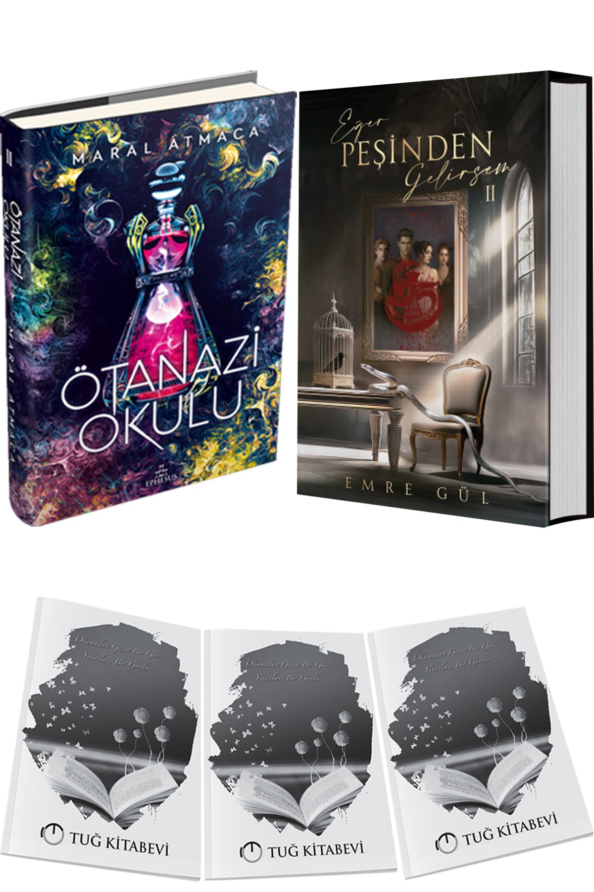 Ephesus Yayınları Ötanazi Okulu 2 Ciltli ve Eğer Peşinden Gelirsem 2 Ciltli + Hediyeli