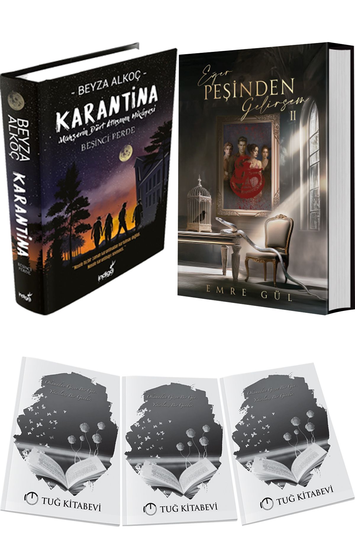 İndigo Kitap Karantina 5 Ciltli ve Eğer Peşinden Gelirsem 2 Ciltli + Hediyeli