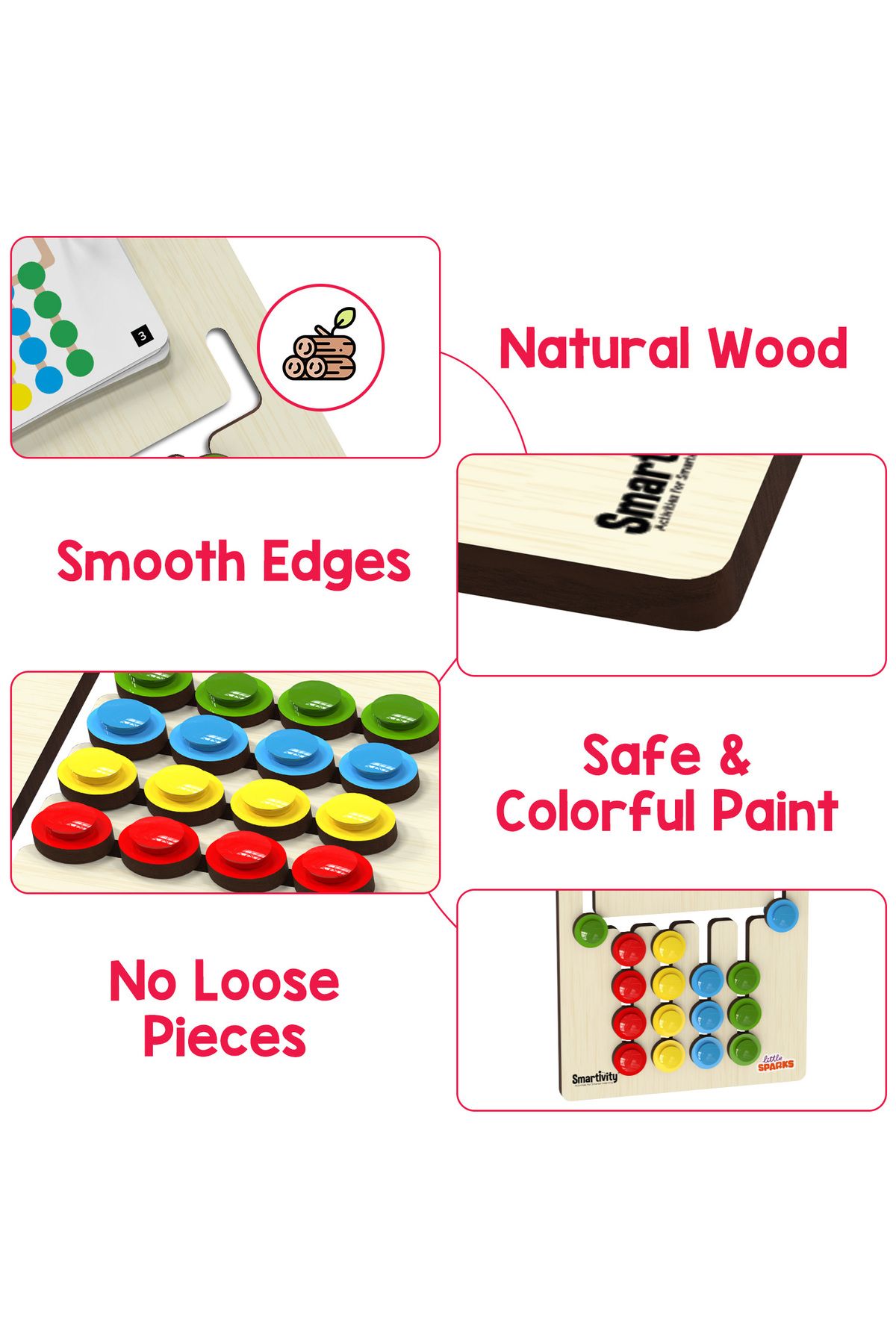 Smartivity-Kids Montessori Slide Puzzle Game IColor & Pattern Matching Learning Toys for Kids 5