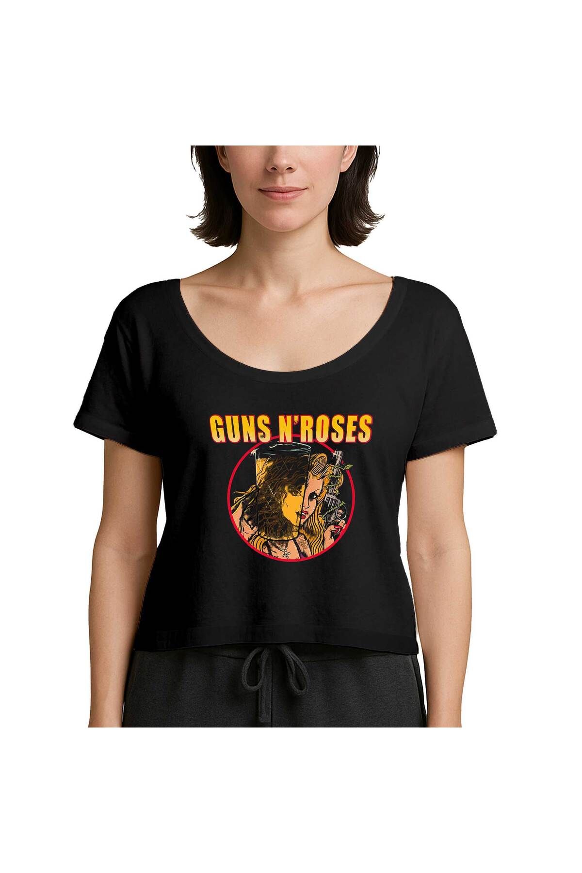 Z zepplin Guns N Roses Woman Siyah Kadın Tişört