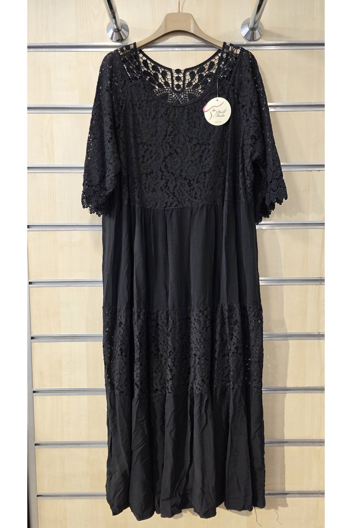 Park Moda İtalyan Dantelli Pamuklu Elbise