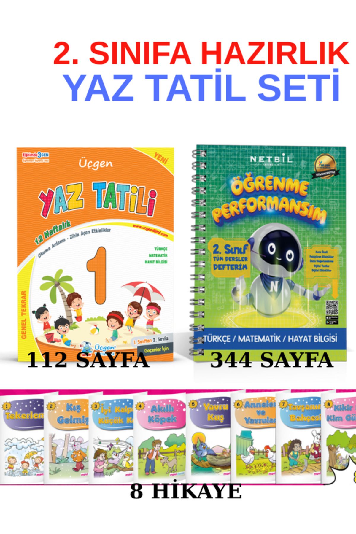 Üçgen Yayıncılık 1'den 2'ye Hazırlık Kampanyalı 10 Parça Yaz Tatil Seti