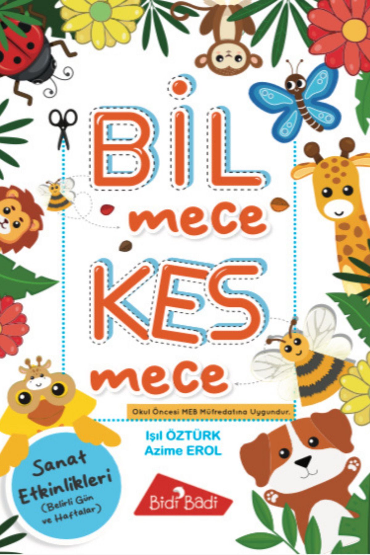 BidiBadi Bilmece Kesmece Sanat Etkinlikleri Kitabı / Kes Yapıştır 144 Kalın Karton Sayfa