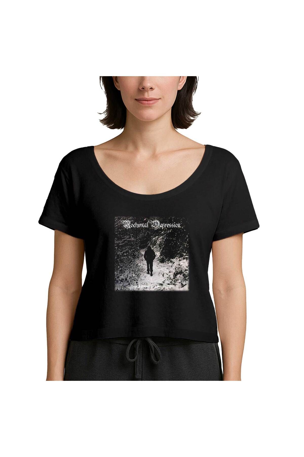Z zepplin Nocturnal Depression Four Seasons Siyah Kadın Tişört