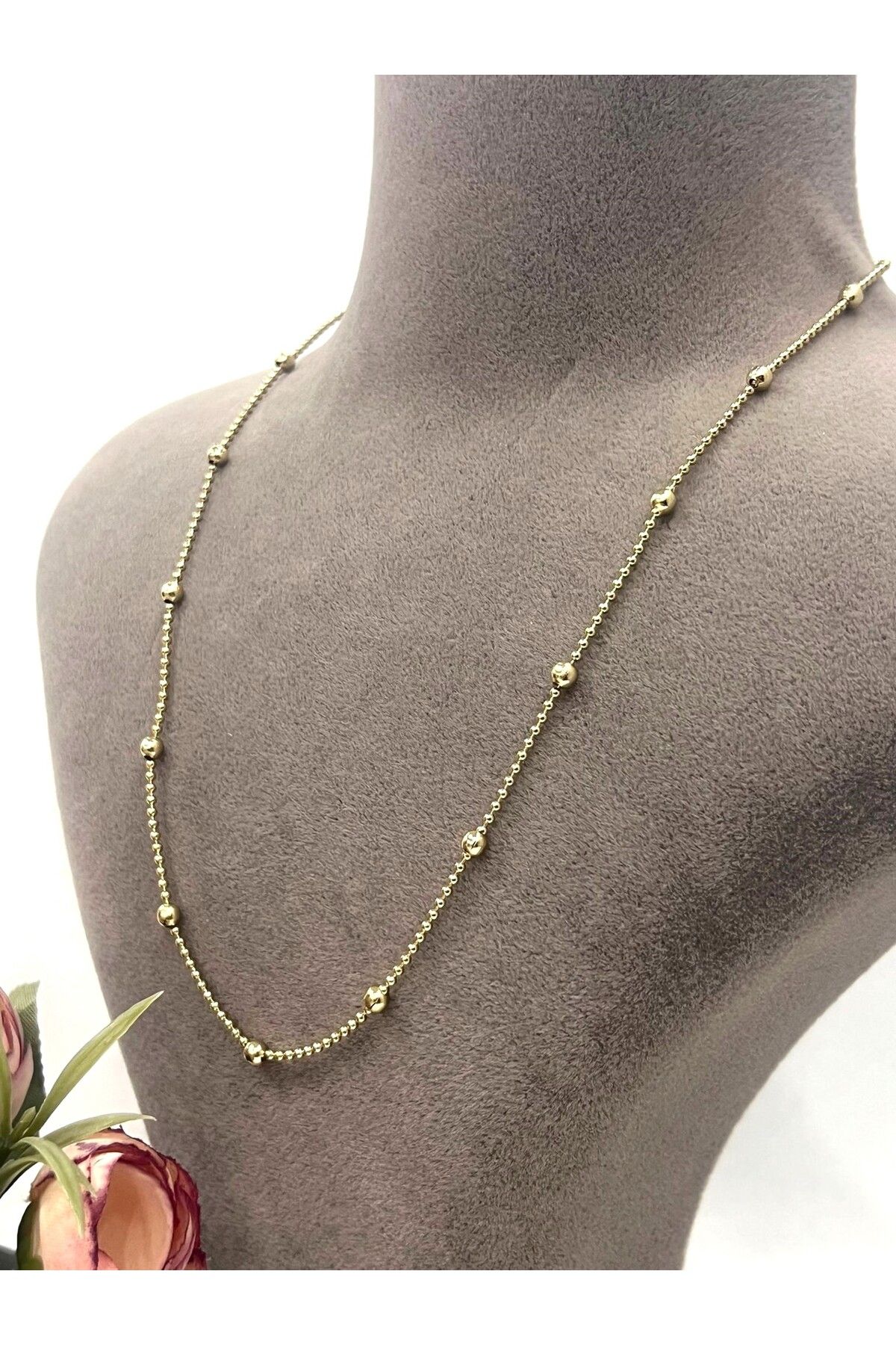MASAL TAKI&AKSESUAR XUPING Dorika Detaylı Çelik Kolye (14k Gold)