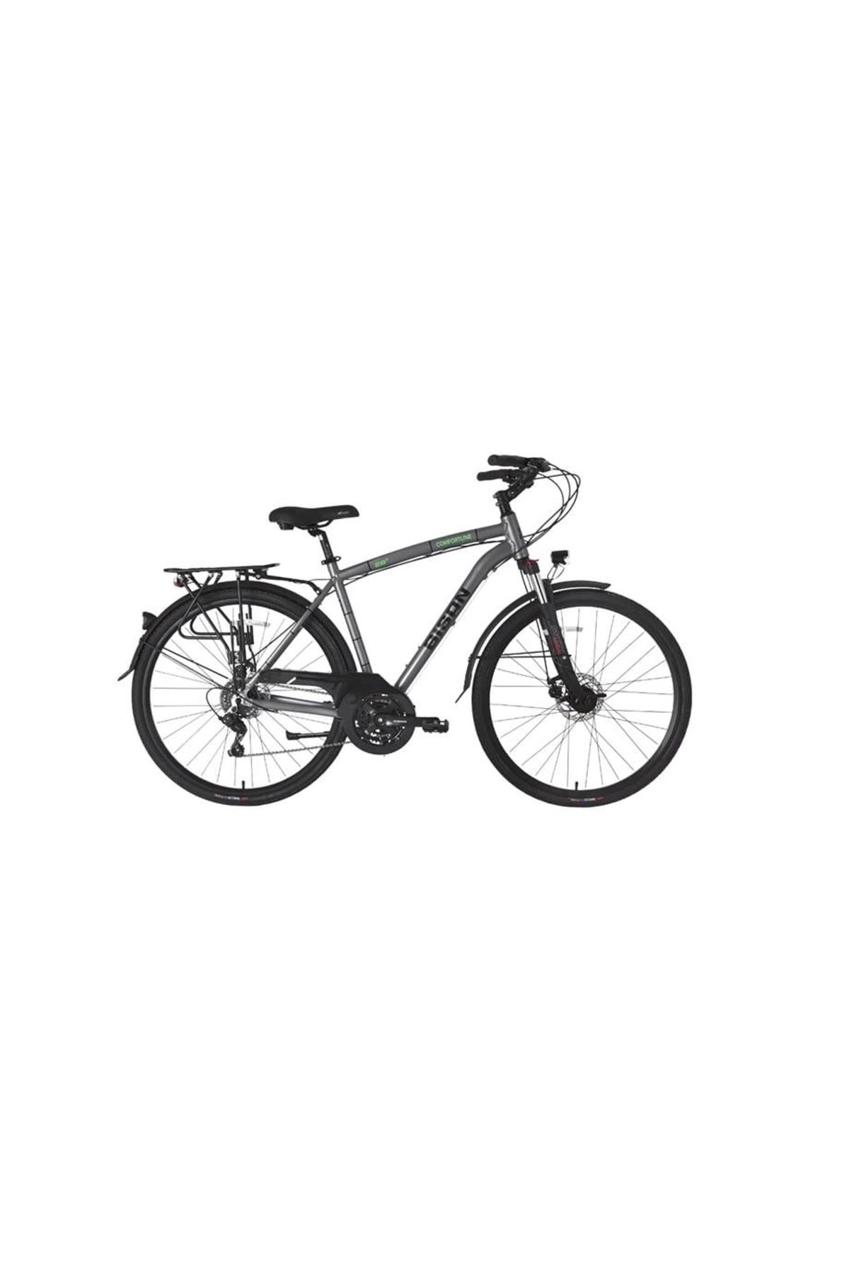 Bisan BİSAN COMFORTLİNE ERKEK ŞEHİR BİSİKLETİ 52CM MD 28 JANT 21 VİTES METALİK GRİ YEŞİL