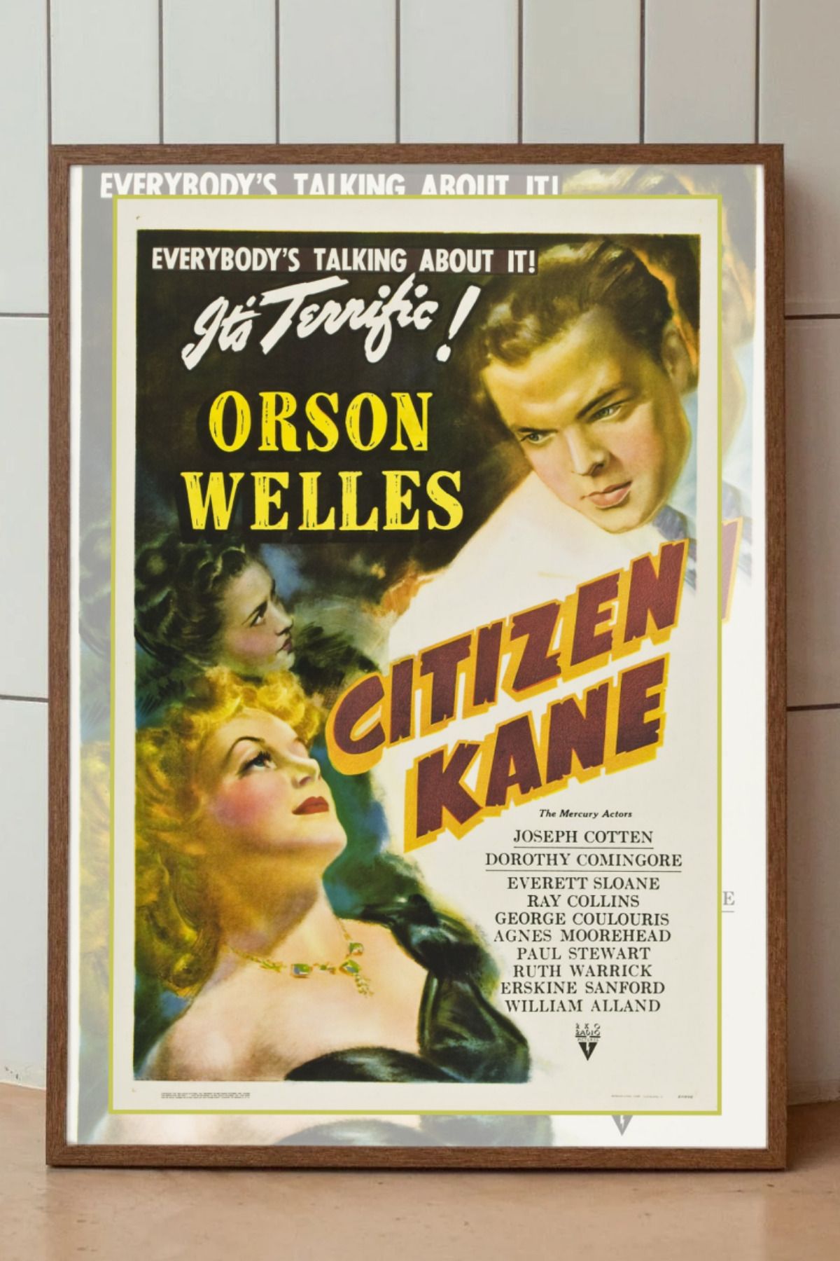 Home Çerçeveli "Citizen Kane (1941)" Vintage Film Afiş Tablo