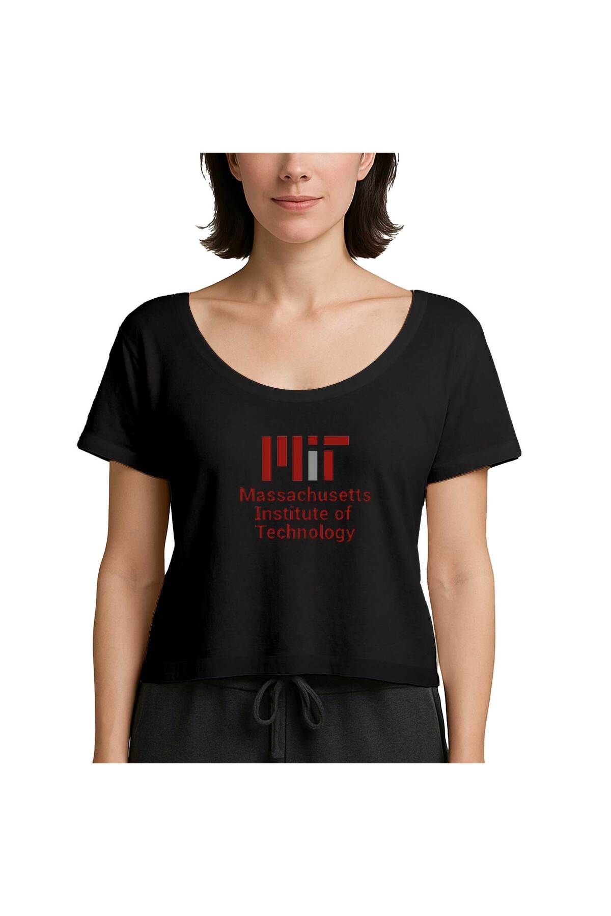 Z zepplin Massachusetts Institute Of Technology Logo Siyah Kadın Tişört