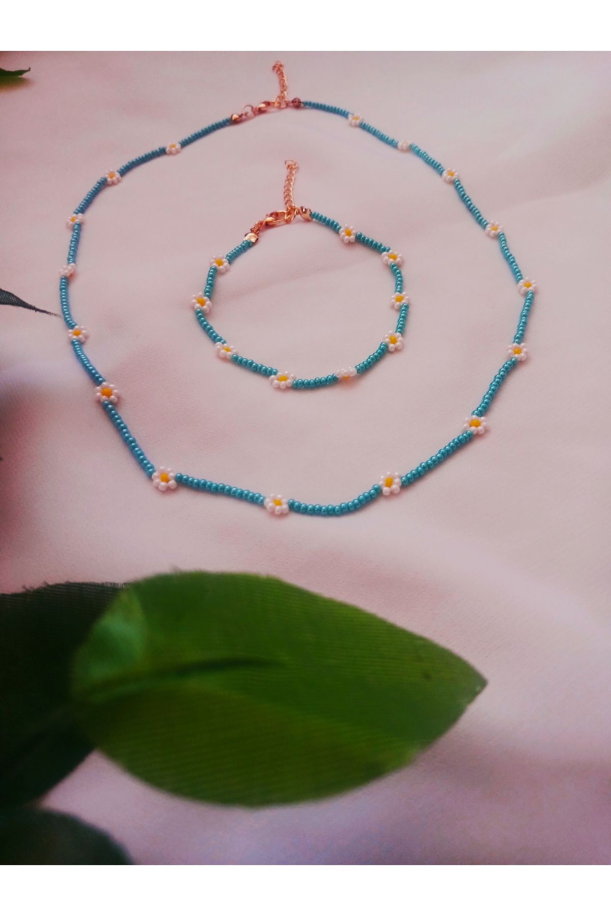 ŞudeNmağazası PAPATYA KOLYE BİLEKLİK SET