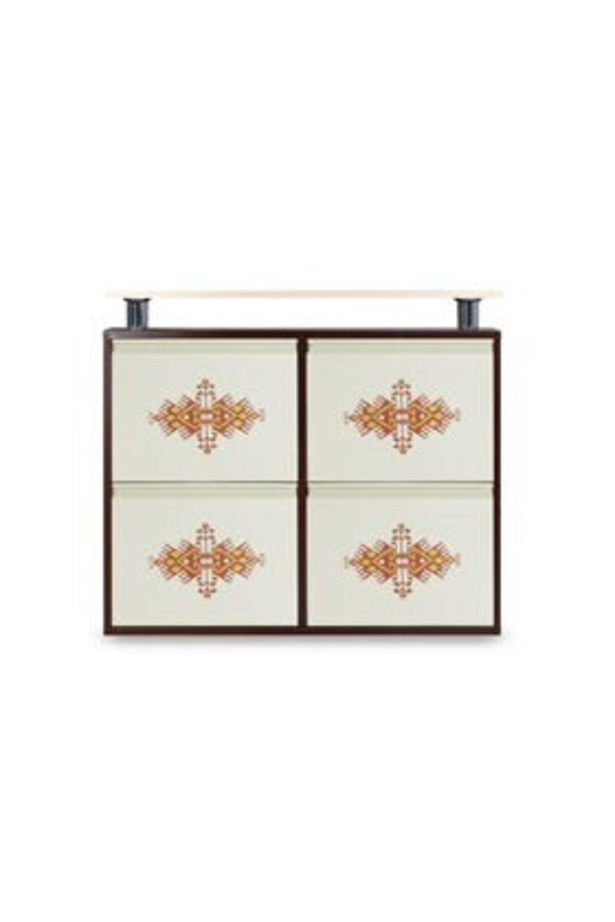 medikaltec 2+2 Metal Ayakkabılık (Kahve-Krem-Kilim) | Kullanışlı, Sağlam ve Şık