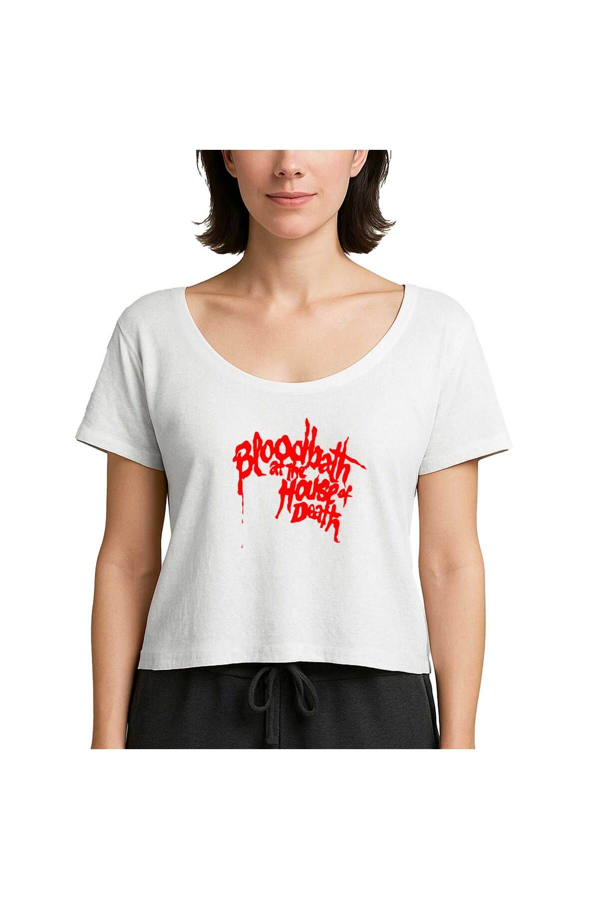 Z zepplin Bloodbath House Death Beyaz Kadın Tişört
