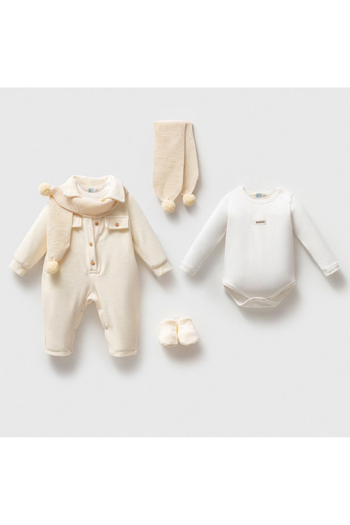 NoyNoy Baby NOYNOY UNISEX TULUM BODY KAŞKOLLU 4 LÜ TAKIM