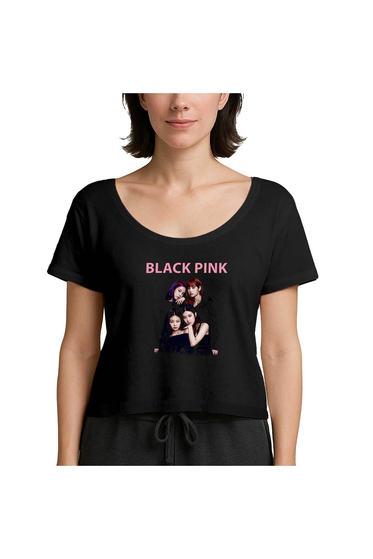 Z zepplin Blackpink Siluet Siyah Kadın Tişört