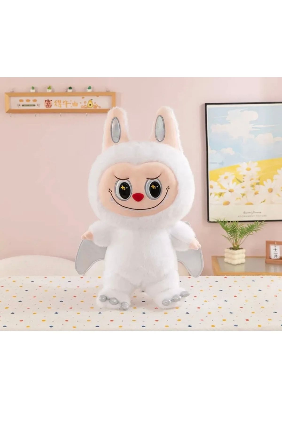 happystoretr Dragon labubu peluş oyuncak kuyruklu seri labubu peluş oyuncak 25 cm