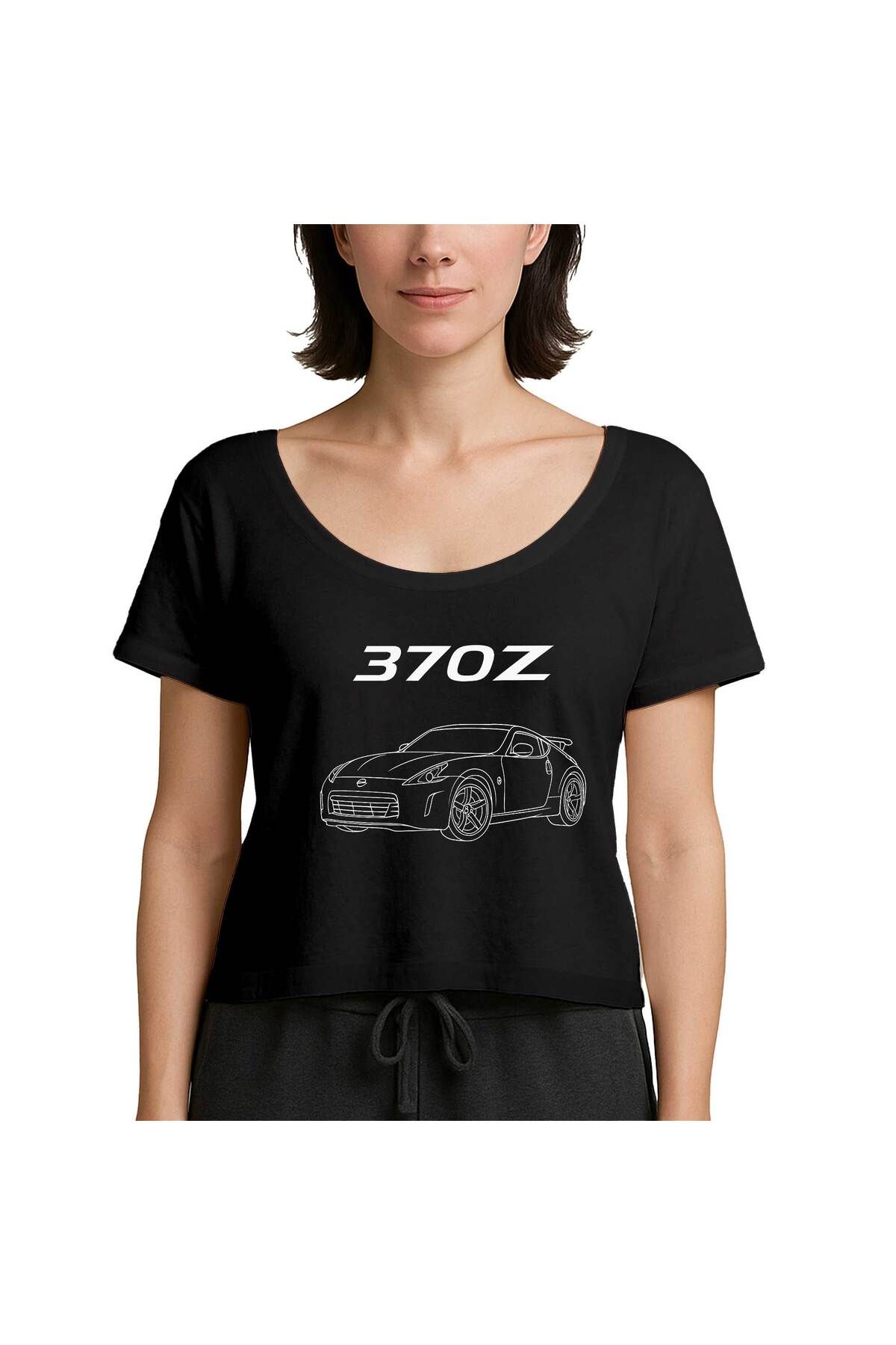 Z zepplin Nissan 370Z Siyah Kadın Tişört
