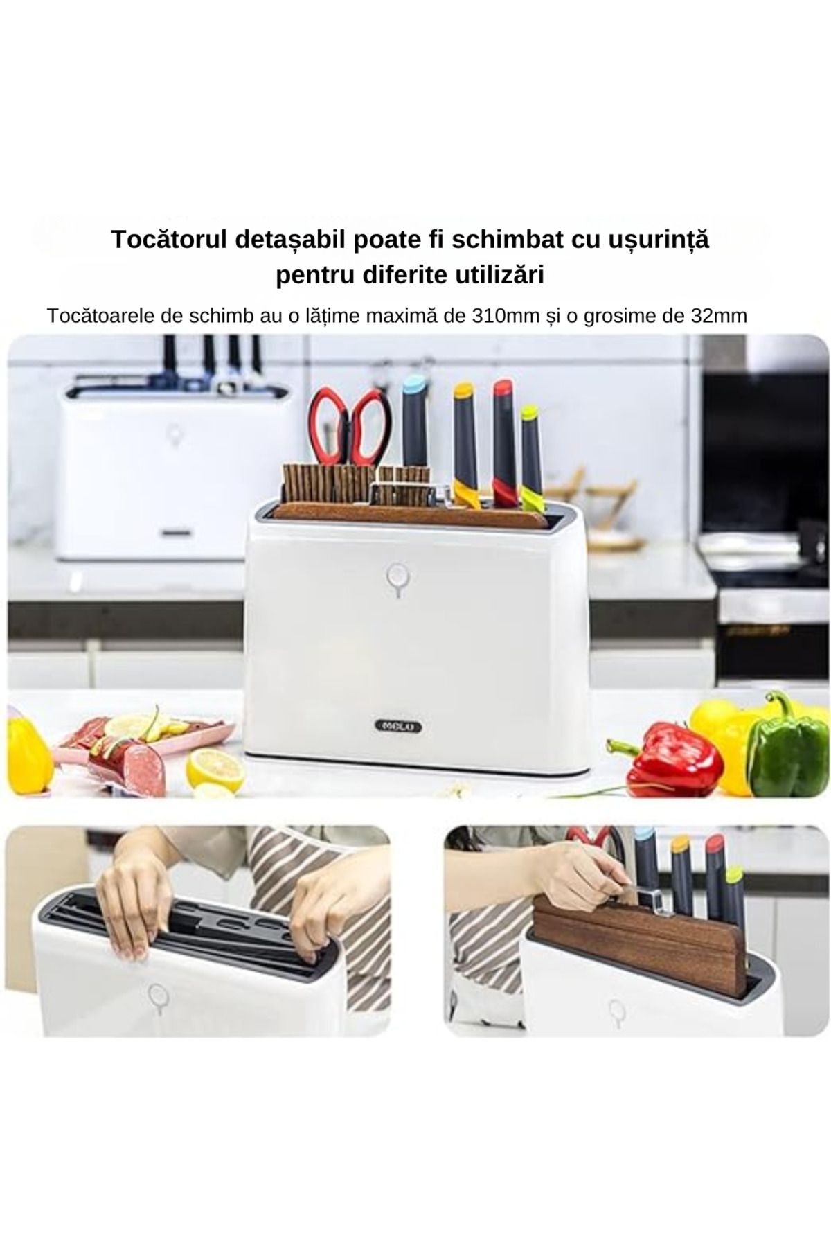 LUDORA-Professional Knife Set Plus Sterilizer and Storage Device ®, 50w Power, With UV Rays 8
