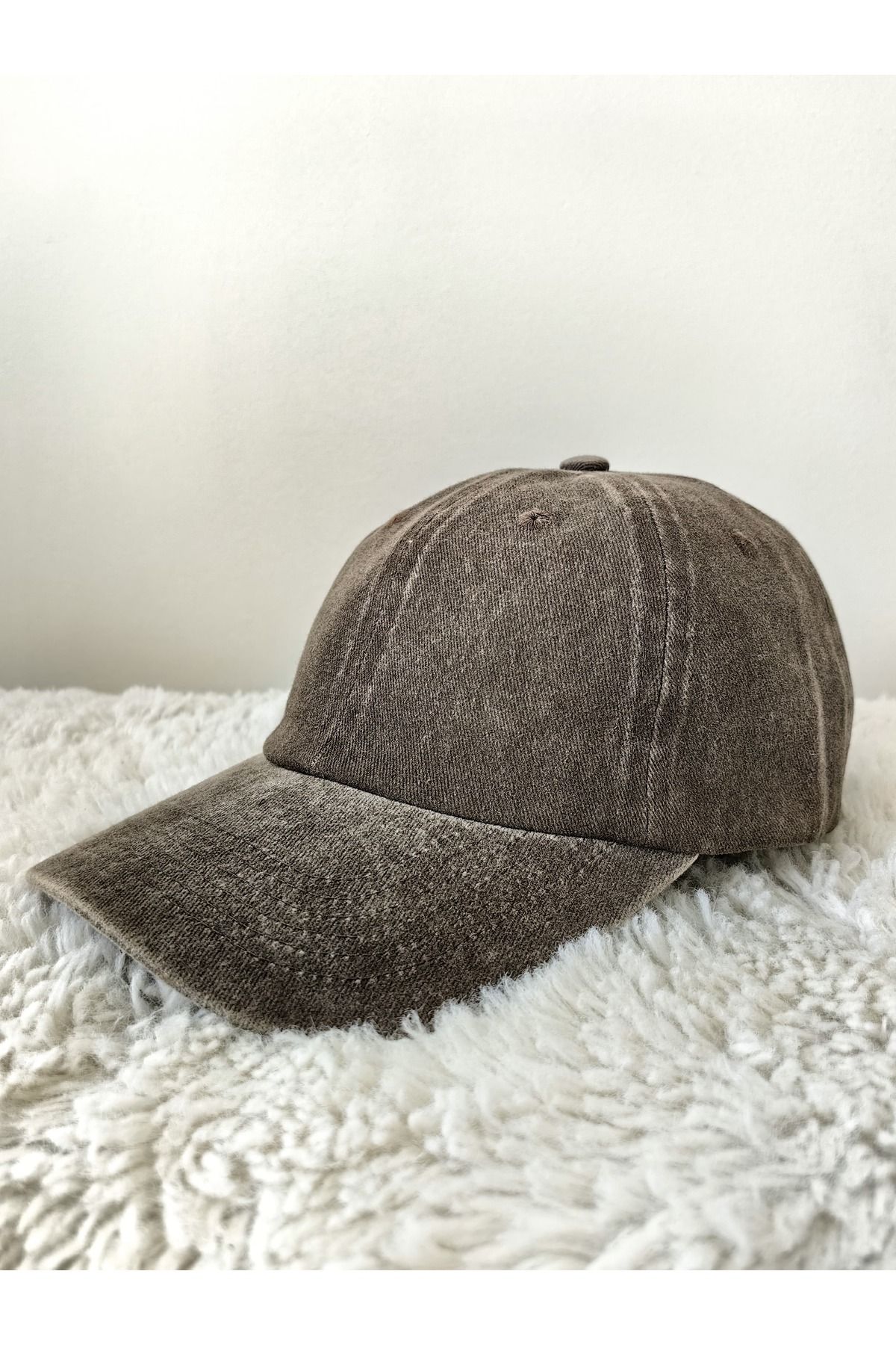 Poyraz Şapka %100 Pamuk Vintage Yıkanmış Eskitme Unisex Yazlık Snapback Şapka - Ayarlanabilir Spor Şapka