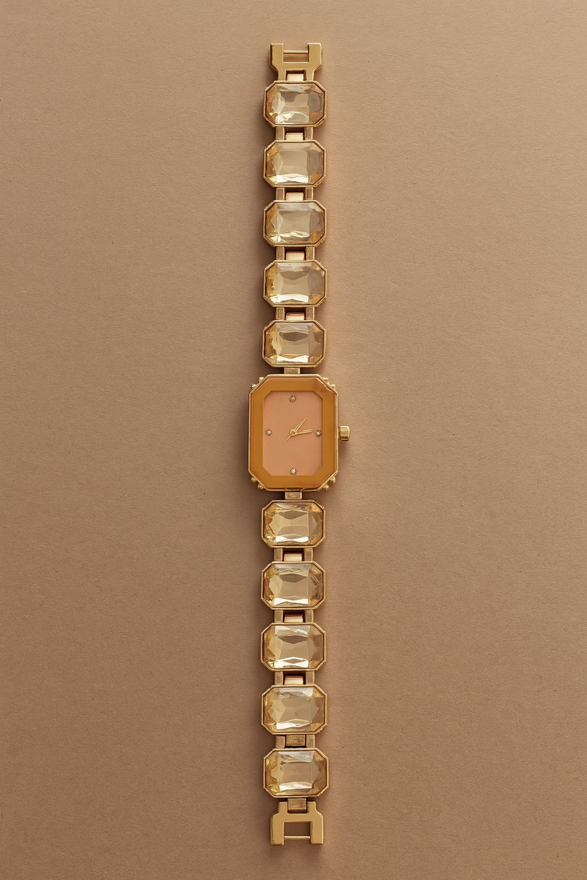 DARENT COLLECTİON Gold Kristal Taş Detaylı Kadın Kol Saati – Zarif ve Lüks Stil