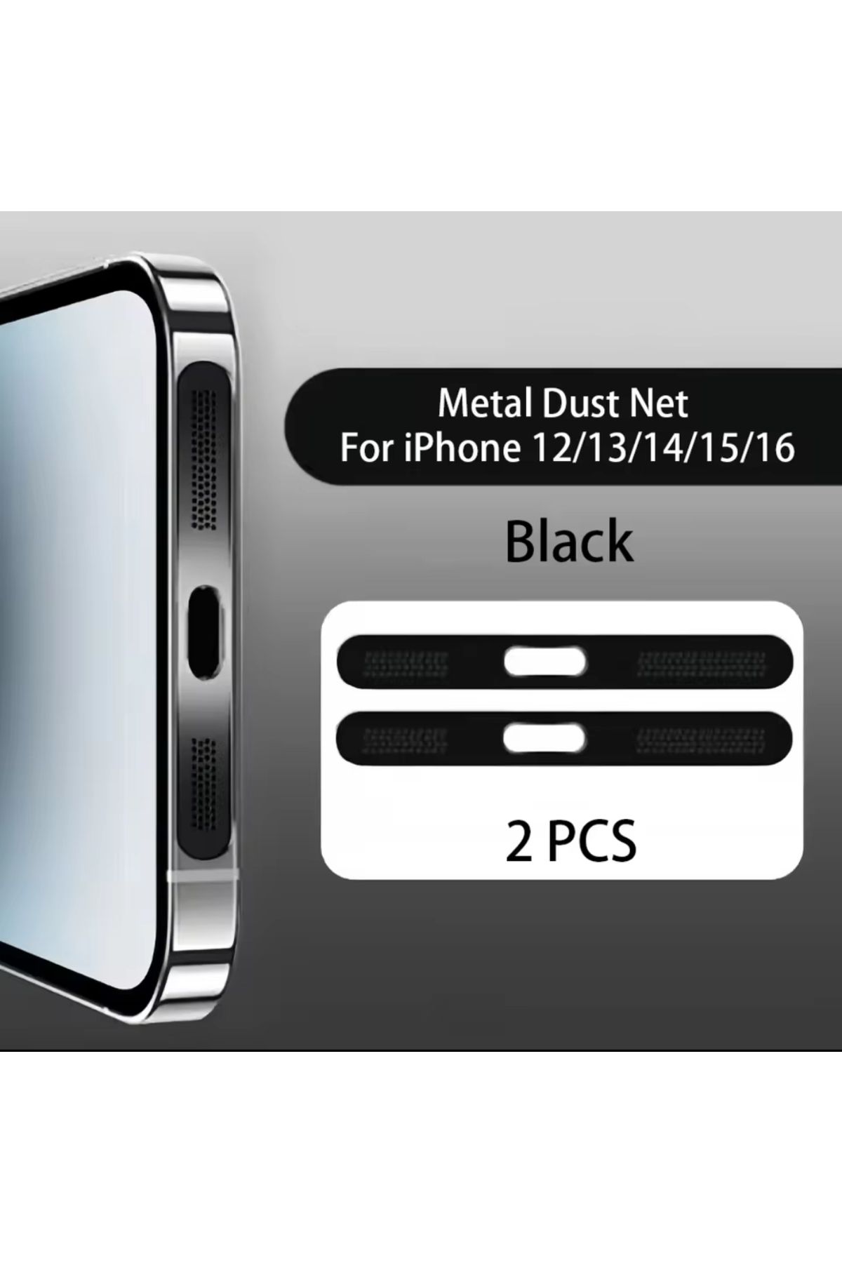 BURKİNA iPhone 12 ,13 , 14 , 15 , 16 ve Pro / Pro Max modelleri Metal toz engelleyici Filtre Toz Ağı 2 Adet