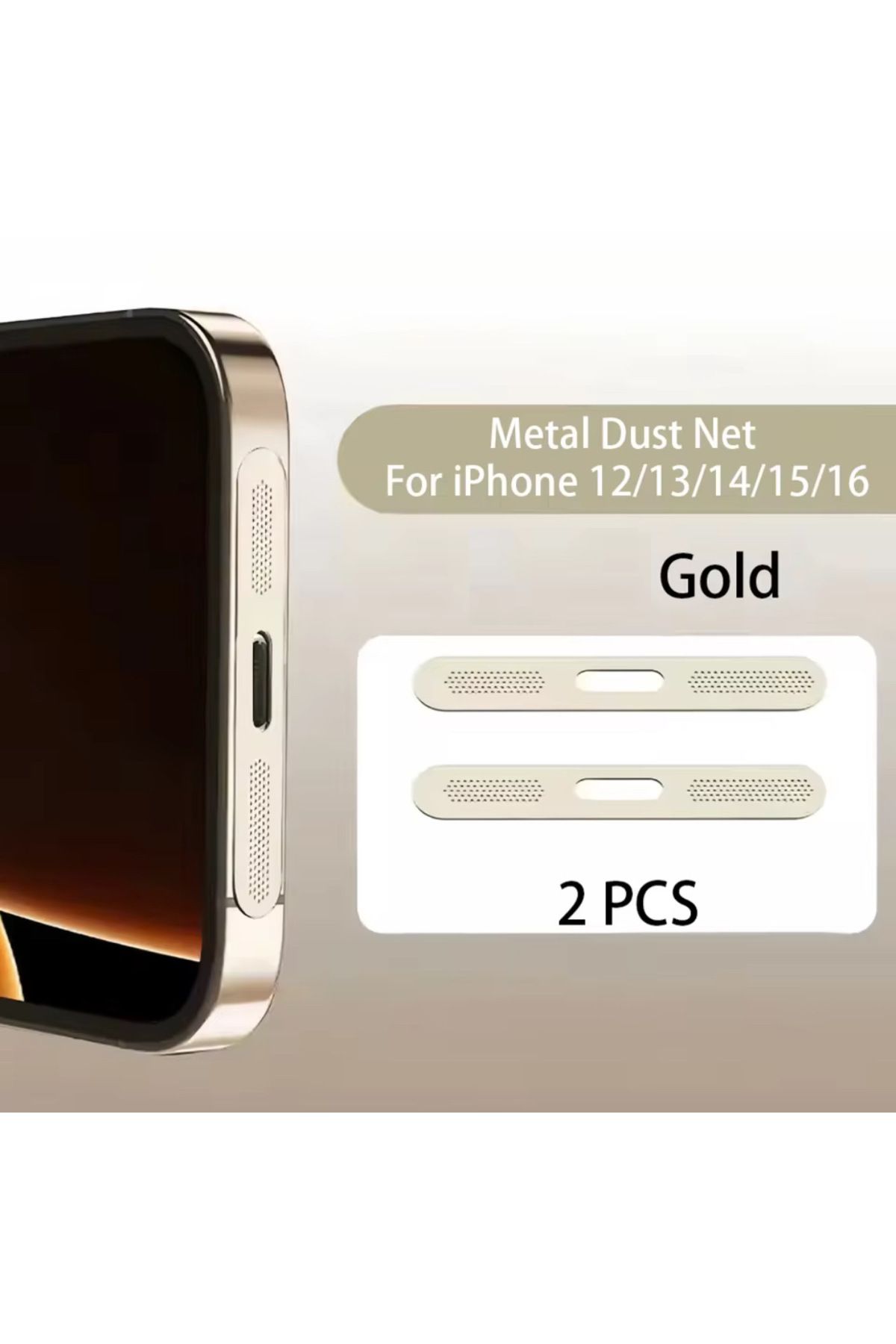 BURKİNA iPhone 12 ,13 , 14 , 15 , 16 ve Pro / Pro Max modelleri Metal toz engelleyici Filtre Toz Ağı 2 Adet