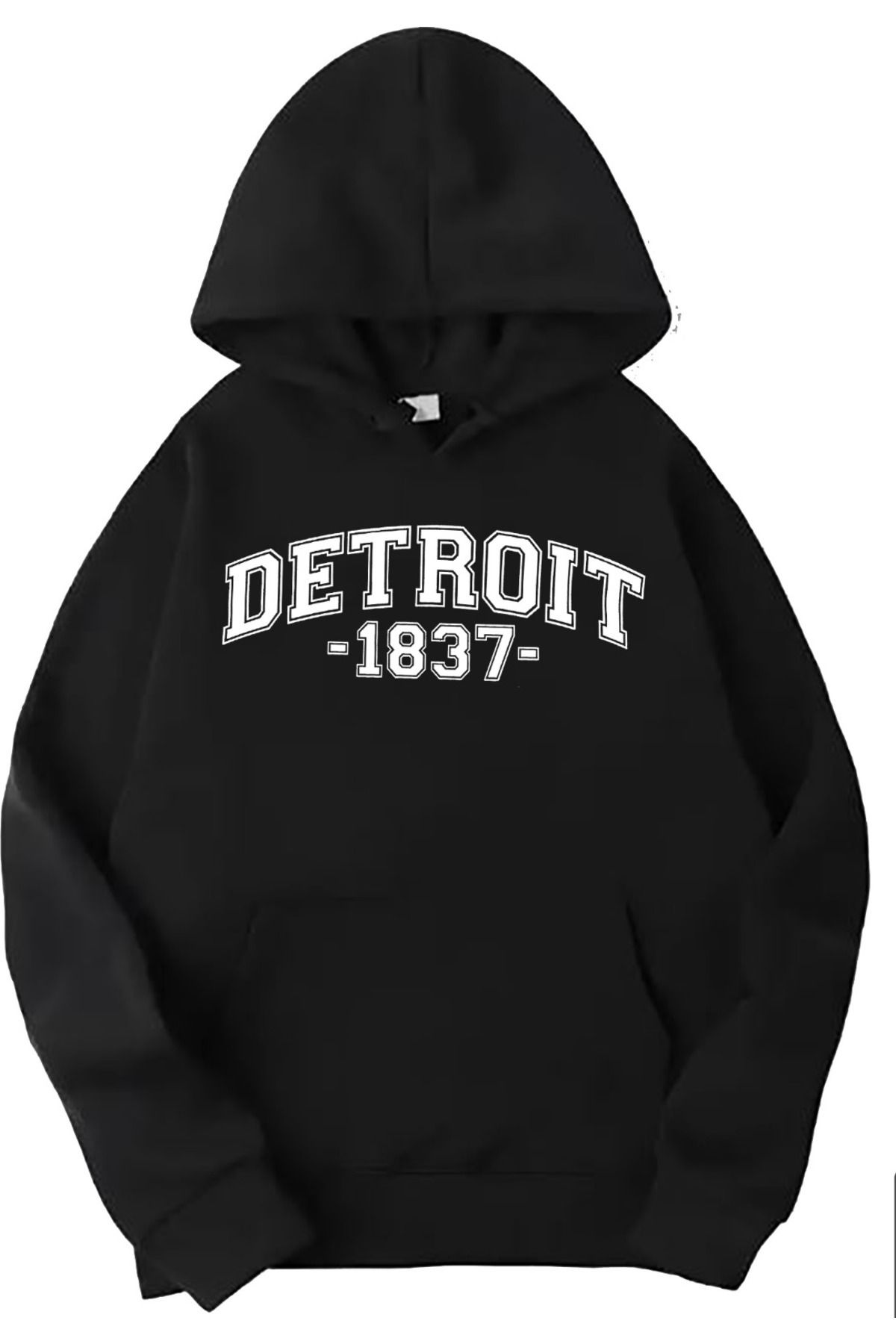 ModaSphere Detroit Baskılı Kapüşonlu Sweatshirt